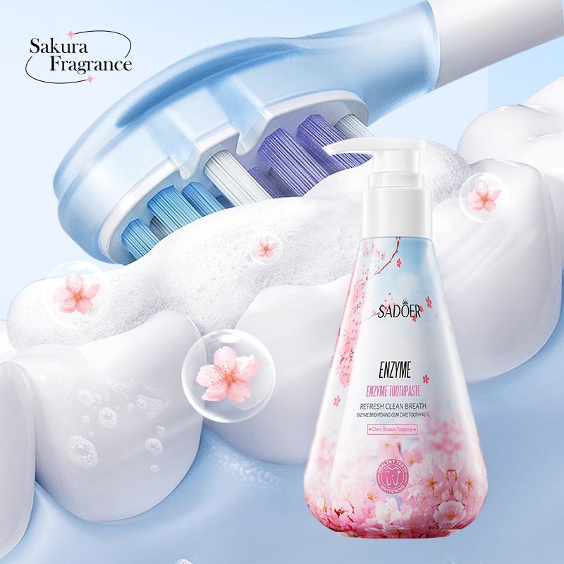 【Clearance Sale】SADOER Toothpaste with Easy-Press Pump, Hands-Free Dispenser for Countertop, No-Mess & Hygienic, Perfect for Family Use, Travel-Friendly,220g