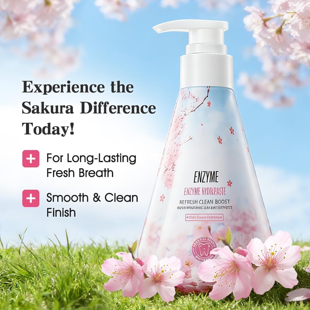 【Clearance Sale】SADOER Toothpaste with Easy-Press Pump, Hands-Free Dispenser for Countertop, No-Mess & Hygienic, Perfect for Family Use, Travel-Friendly,220g