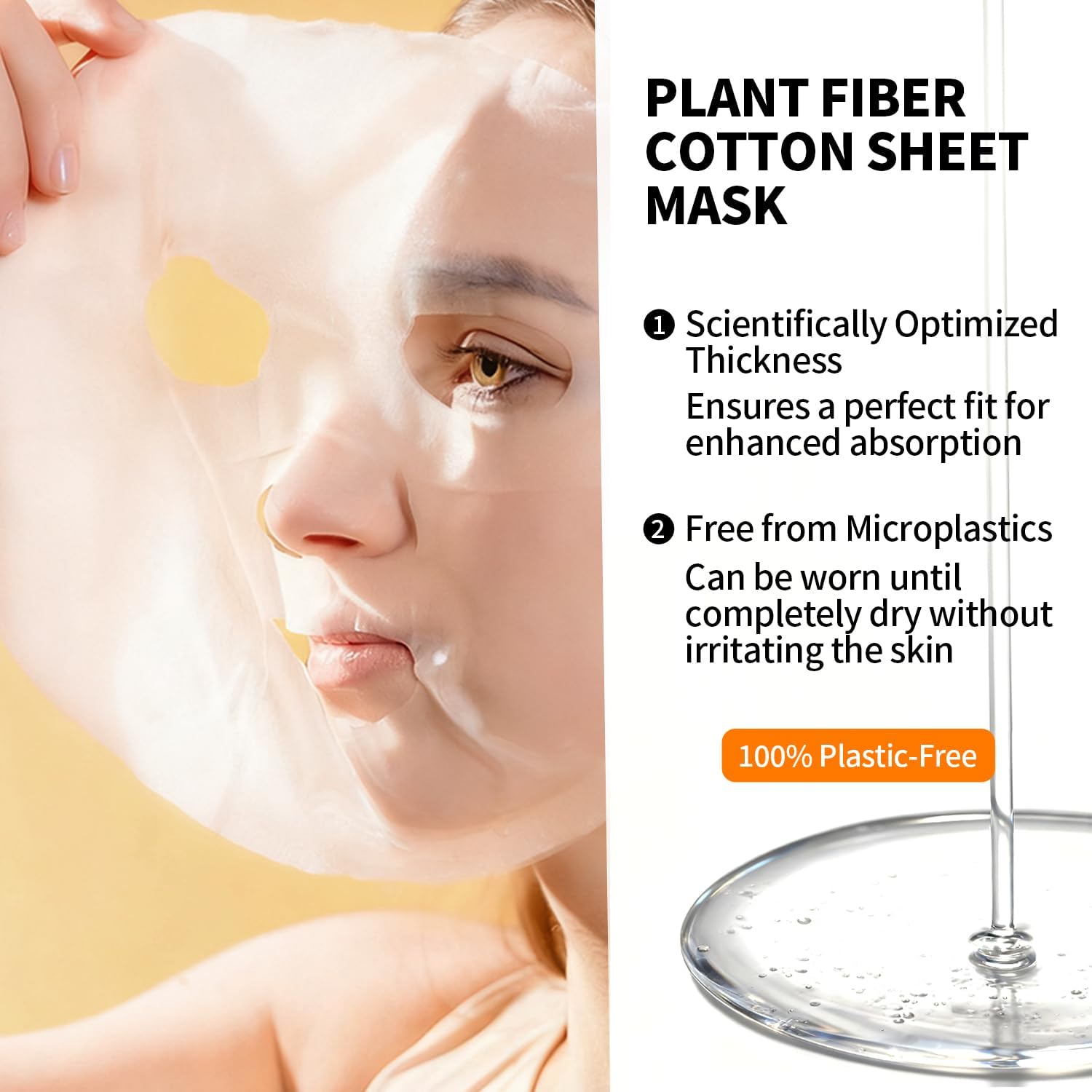 【Clearance Sale】Firming Face Sheet Masks (5 Sheets) With Hyaluronic Acid And Peptides, Anti Wrinkle, Moisturising & Hydrating face mask, Sheet Face Mask Skincare