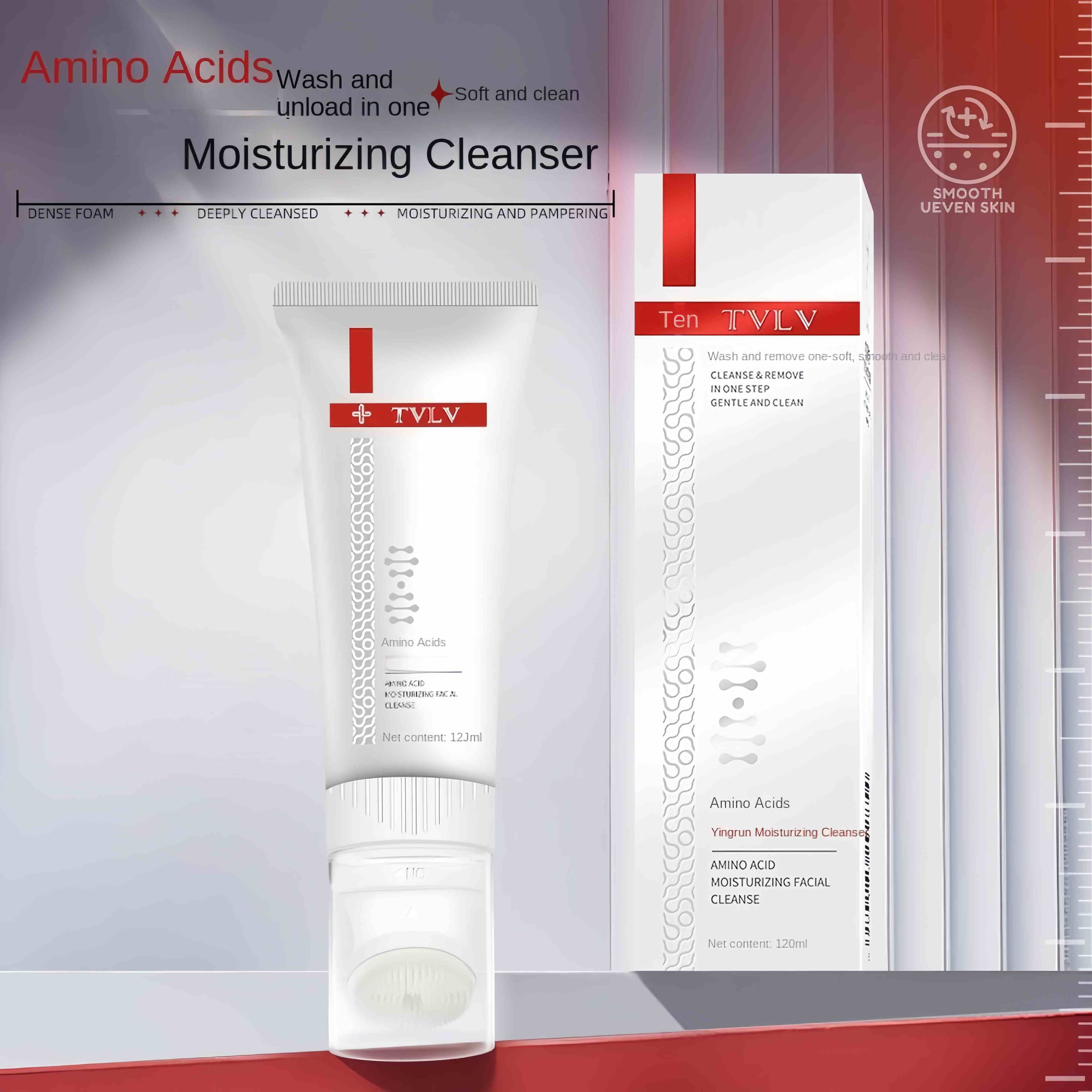 【Clearance Sale】Amino Acid Cleansing Foam, Gentle Korean Face Wash, Comfortable without Irritation, Removes Makeup, Sebum & dirt effectively, for clean, soothed and smooth skin, 120ml