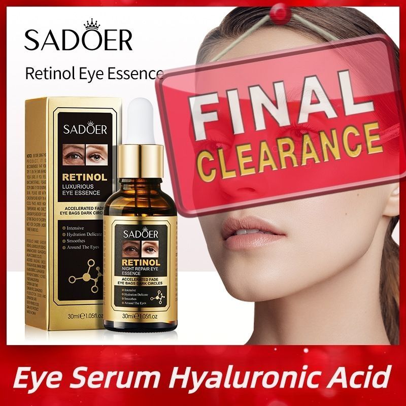 【Clearance Sale】SADOER Eye Serum Hyaluronic Acid to Improve Dark Circles Bags Wrinkles Moisturizing with Whitening Smooth Fine Lines Cream