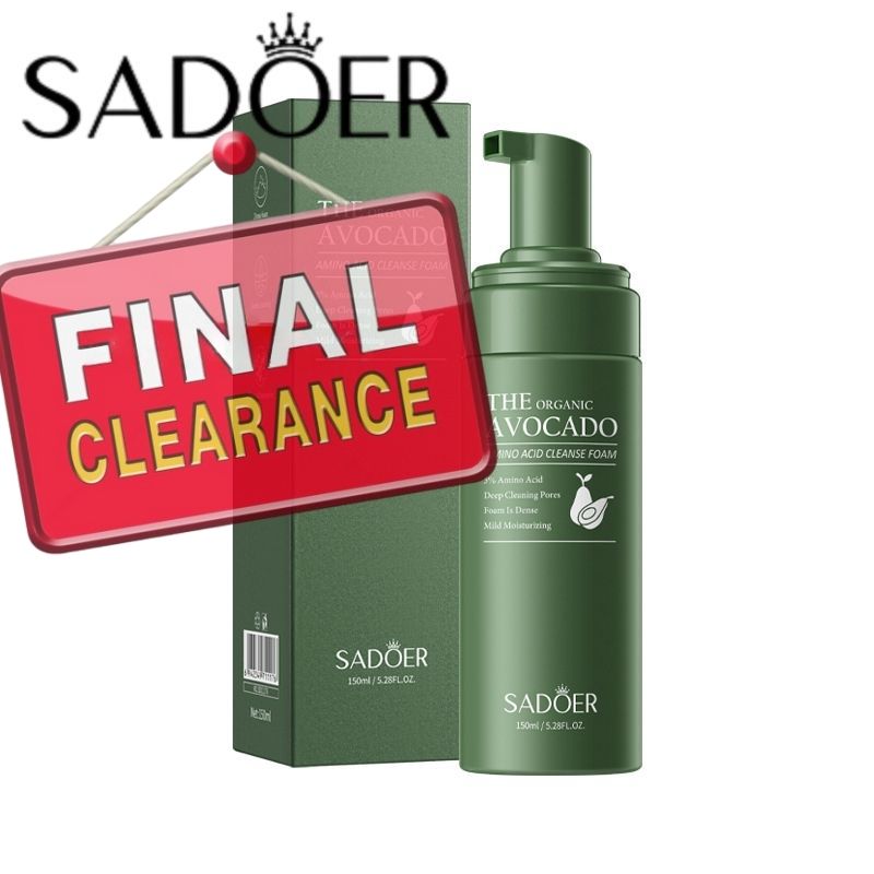 【Clearance Sale】SADOER Avocado Amino Acid Moisturizing Cleansing Foam Deep Cleansing Exfoliating Moisturizing Facial Products Avocado Skin Care Products Deep Cleaning Body Wash Vitamin E