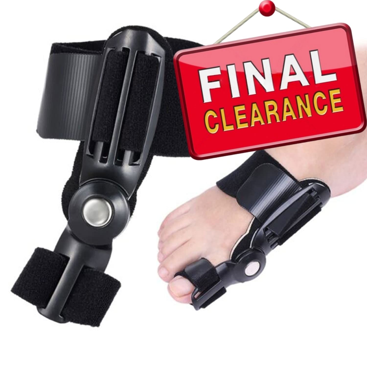 【Clearance Sale】Bunion Corrector for Women & Men Big Toe Bunion Relief, Adjustable Bunion Splint Pads, Orthopedic Bunion Toe Straightener, Toe Separator, Hallux Valgus Corrector for Day/Night Supports