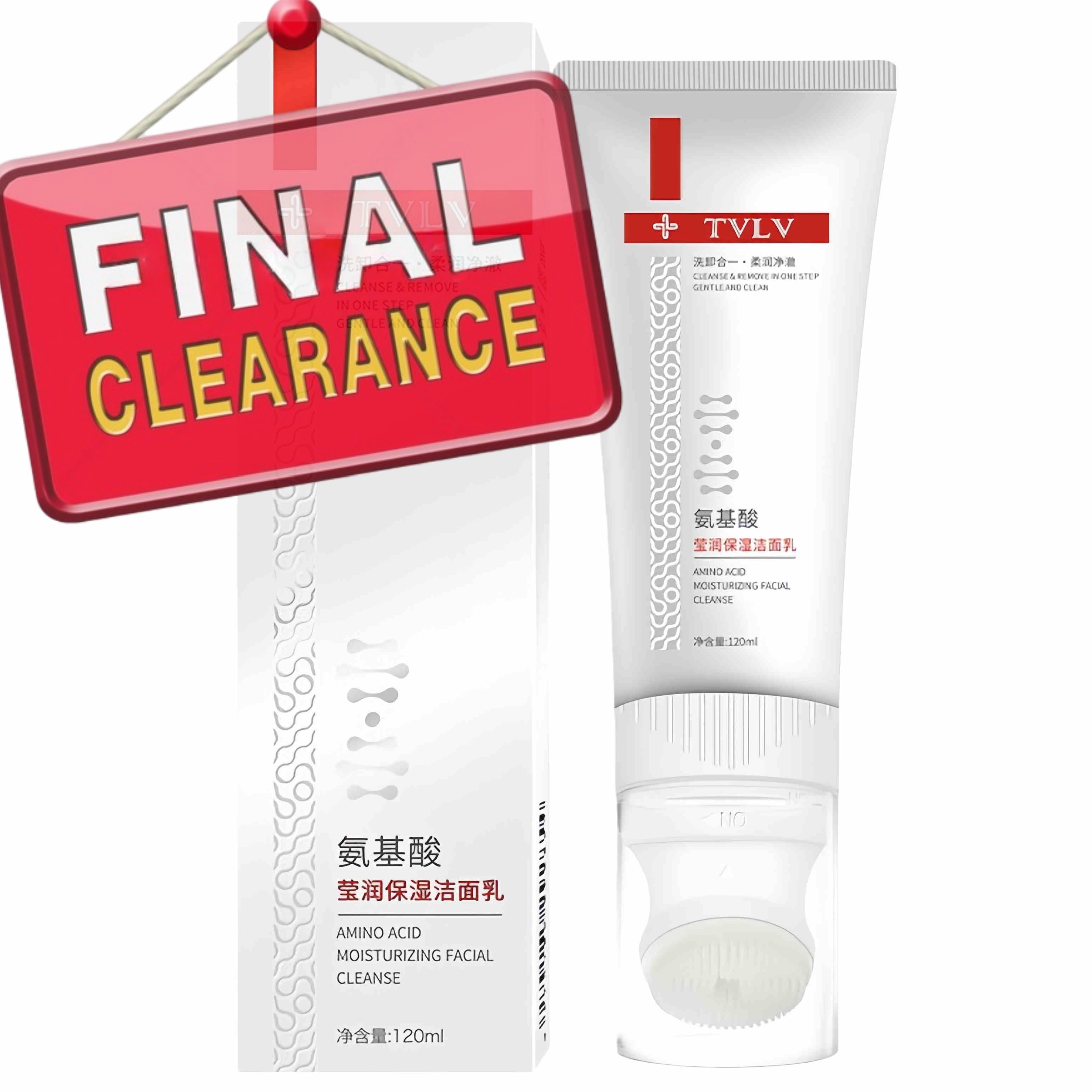 【Clearance Sale】Amino Acid Cleansing Foam, Gentle Korean Face Wash, Comfortable without Irritation, Removes Makeup, Sebum & dirt effectively, for clean, soothed and smooth skin, 120ml