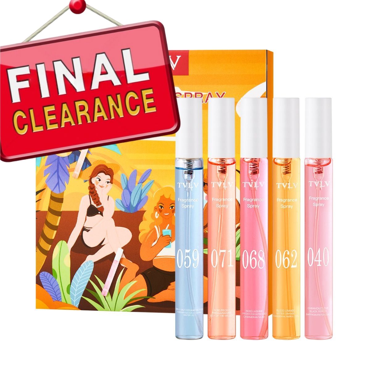【Clearance Sale】Perfume Body Spray for Women, Mini Perfume Set, Fresh & Fruity Fragrance Spray for Women, Hair and Body Fragrance Mist, Long-Lasting Fragrance Spray, Easy to Carry