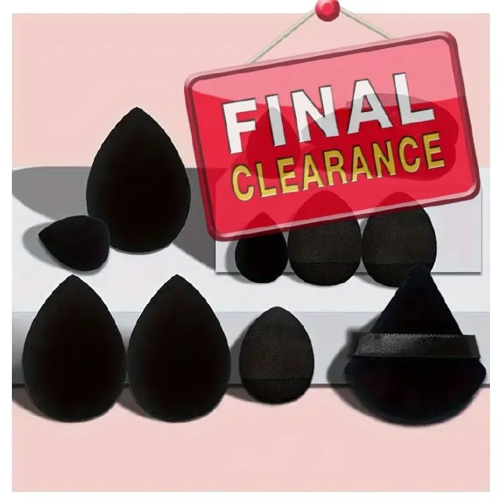 【Clearance Sale】Beauty Blender 12-piece Universal Cosmetic Sponge Set, Professional Makeup Sponge Set, Makeup Sponge & Triangle Puff Set for All Skin Kinds, Beauty Sponge Blender