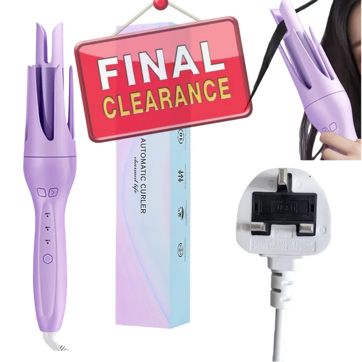 【Clearance Sale】28mm Rotating Curling Iron for Effortless Waves and Beach Curls, Auto Hair Curler with  3 Temperature, Fast Heating for Hair Styling