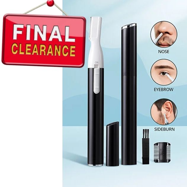 【Clearance Sale】Electric Eyebrow Trimmer for Women, Facial Hair Razor Removal for Men, Mini Epilator for Bikini, Remover for Face, Chin, Peach Puzz, Lips, Body, Arms, Legs, Battery Operated