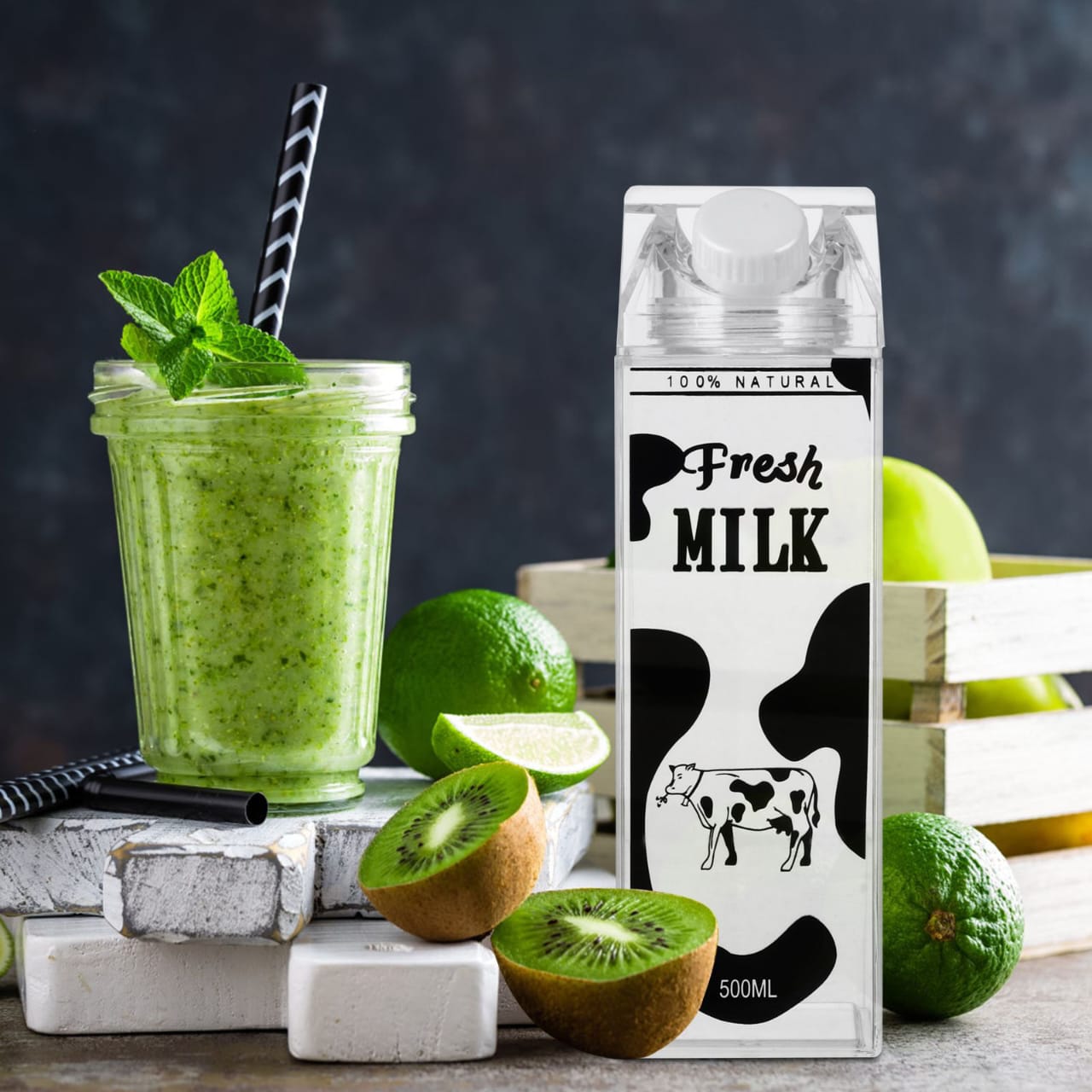 Acrylic fresh milk bottle