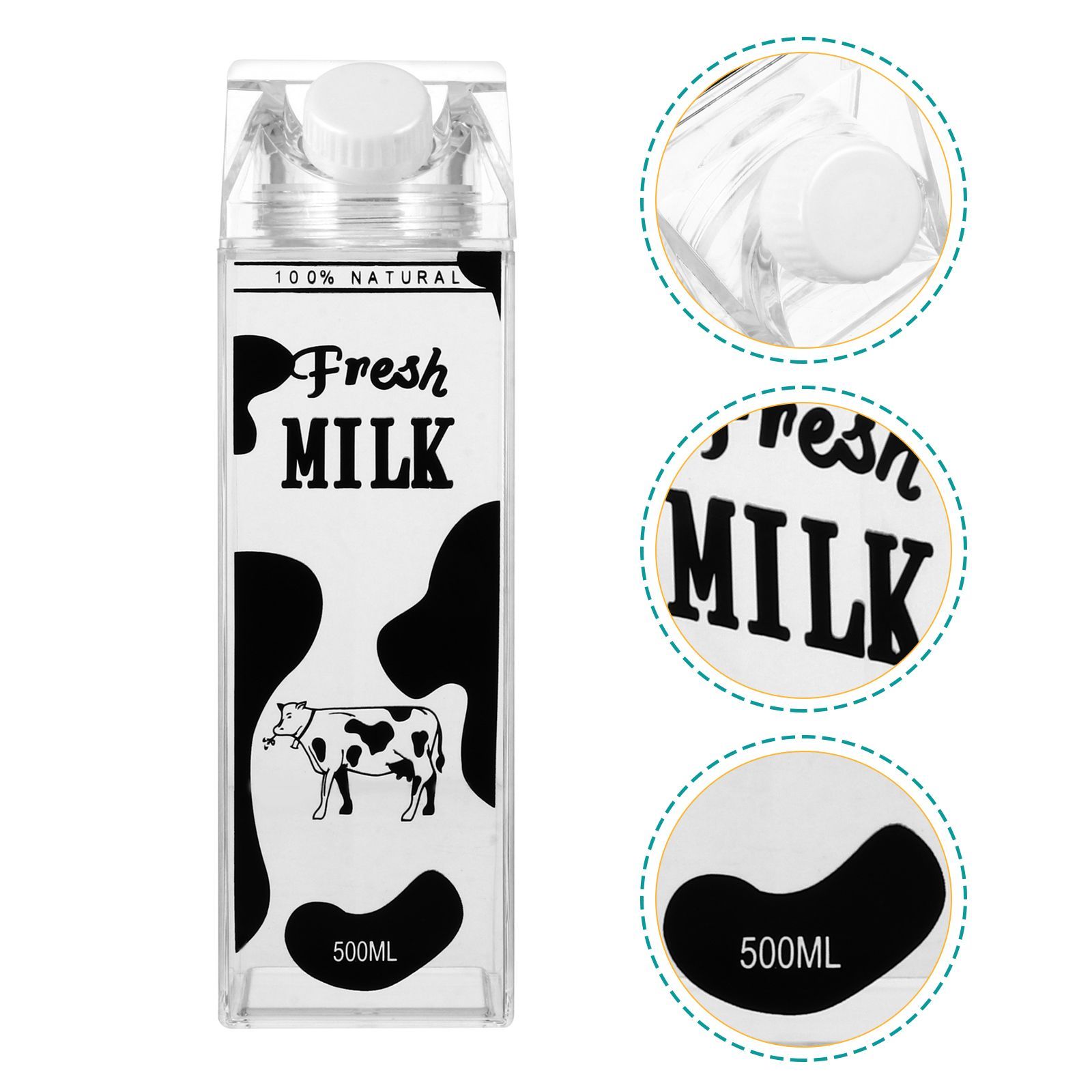 Acrylic fresh milk bottle