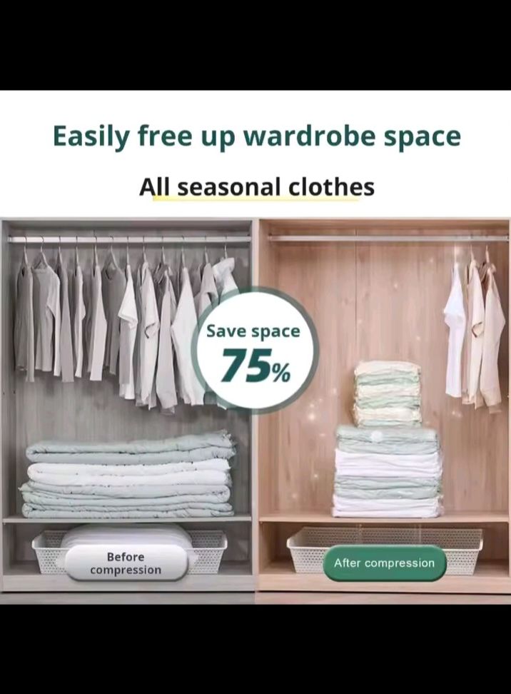 Vacuum Storage Bags for Clothes Blankets