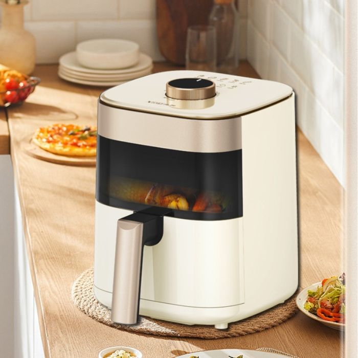 Orange Xianke Large-Capacity Air Fryer – Oil-Free, Non‑Stick Rapid Air Cooker with Adjustable Temperature & Timer (Ideal for Healthy Family Meals)