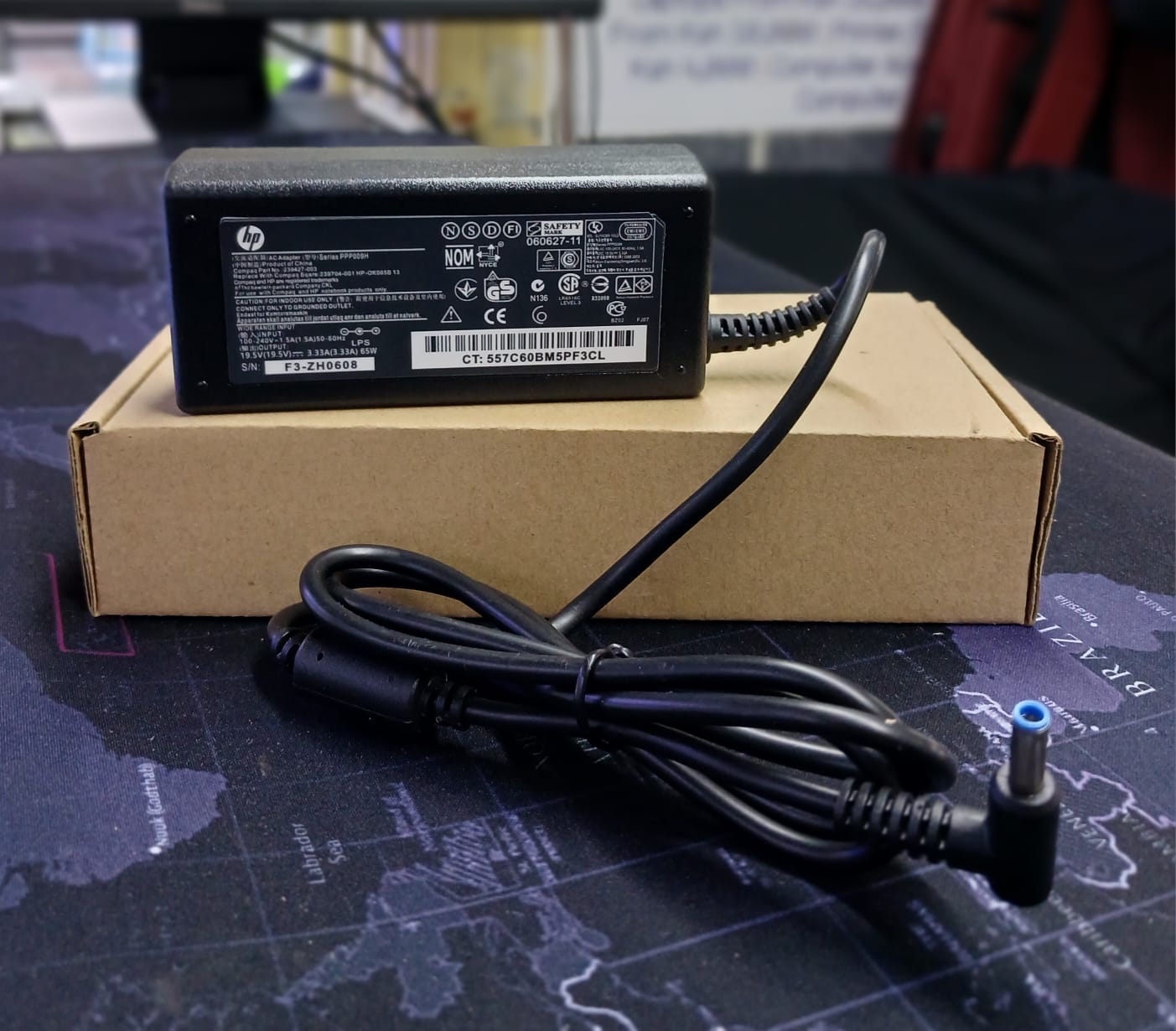 HP 19.5V 3.33A (65W) Blue-Pin adapter