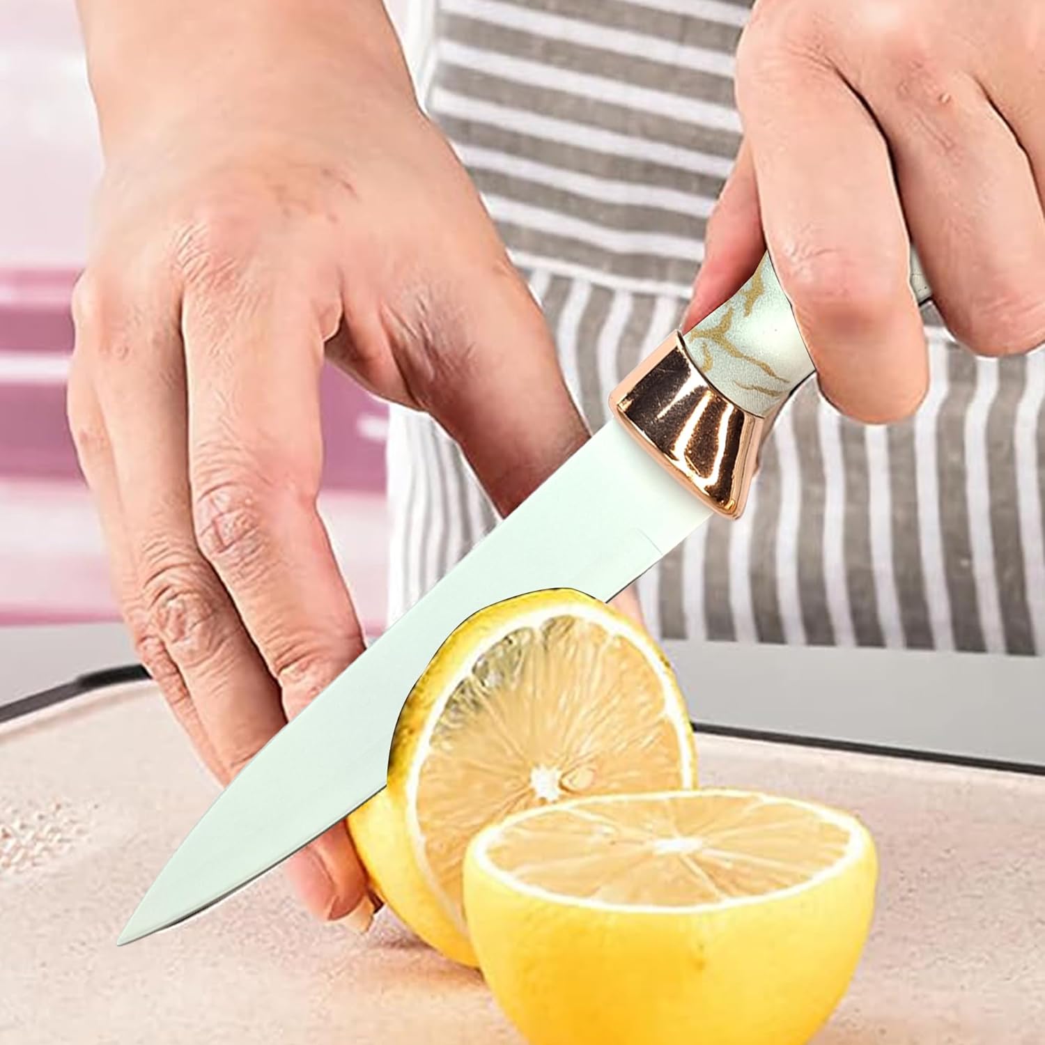 Stainless Steel Kitchen Knife Set with Rotating Stand 9 Piece Professional Chef Knife Set Precision Sharp Knives with Rotating Holder for Kitchen Efficiency