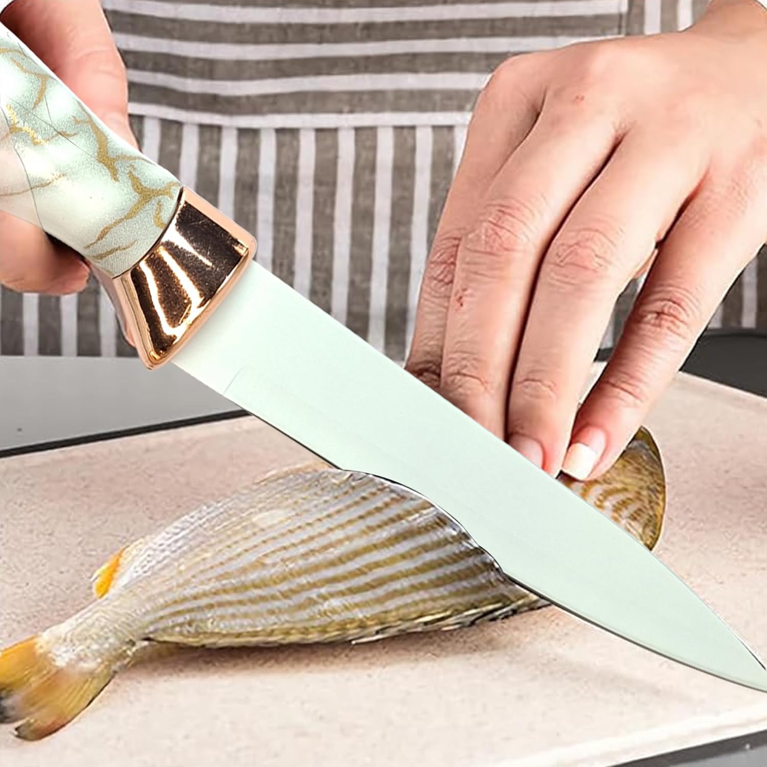 Stainless Steel Kitchen Knife Set with Rotating Stand 9 Piece Professional Chef Knife Set Precision Sharp Knives with Rotating Holder for Kitchen Efficiency