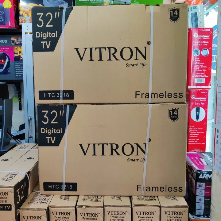 Vitron 32 Inch Frameless Digital LED TV HTC 3218 – HD Ready, USB & HDMI Ports, Inbuilt Decoder, Crystal-Clear Display, Compact and Modern Design for Home or Office Use – 14-Month Warranty 📺🖼️