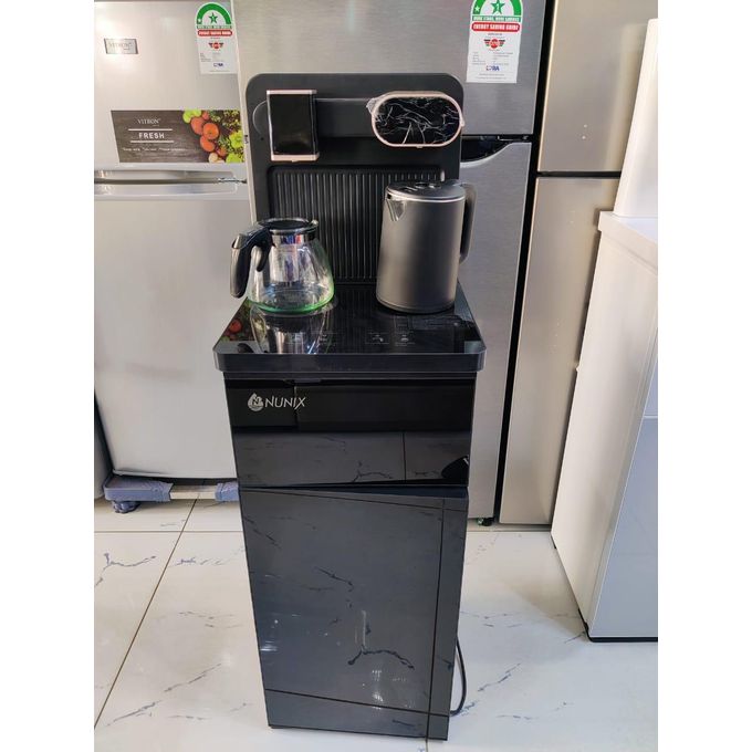 [ Clearance Sale] 💧🔥❄️ Nunix A1C Black & Silver Bottom Load Water Dispenser – Hot & Cold Function With Sleek Modern Finish 🖤🪞