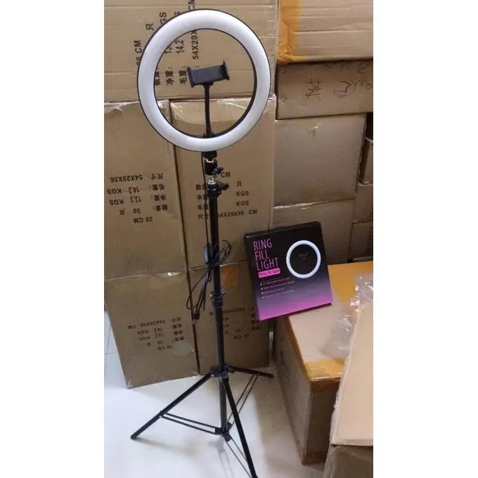 💡📸 10-Inch LED Ring Light with Adjustable Tripod & Phone Holder – 3 Light Modes + USB Powered 🔌📱