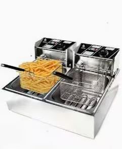 🍟 NUNIX MF-02 Electric Deep Fryer – 6L + 6L Dual Tank, Stainless Steel, Adjustable Temperature, for Fries, Fish, Chicken, Samosas, Mandazi