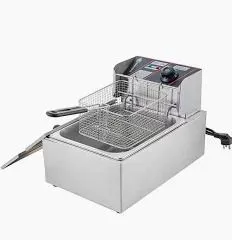 🍟 NUNIX 6L Single-Tank Electric Deep Fryer – Stainless Steel, 2500W, Adjustable Temp, Countertop Design for Fries, Fish, Chicken, and Snacks