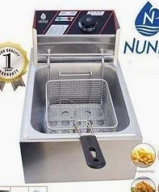 🍟 NUNIX 6L Single-Tank Electric Deep Fryer – Stainless Steel, 2500W, Adjustable Temp, Countertop Design for Fries, Fish, Chicken, and Snacks
