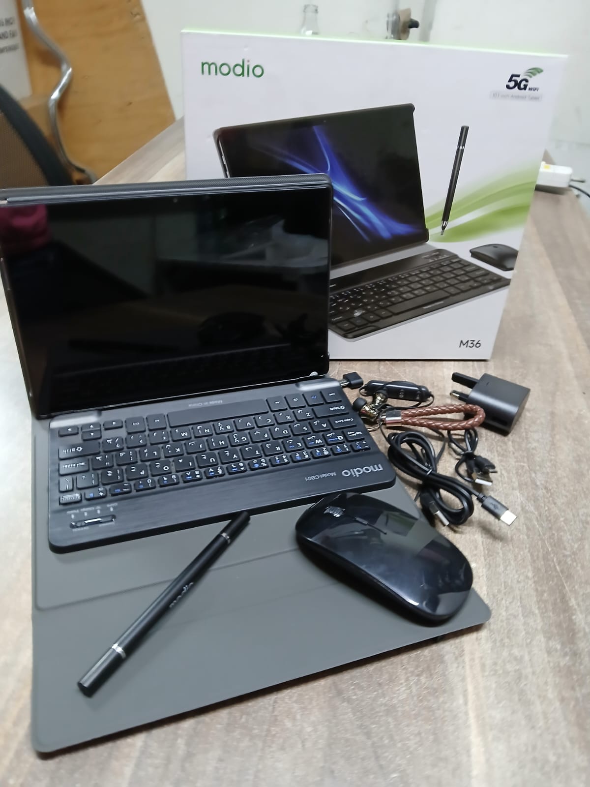 [ Clearance Sale] 📱 Modio M36 10.1” Android Tablet – 5G Wi-Fi, 512GB ROM, 12GB RAM, In-Cell Touch, Free Keyboard, Stylus & Mouse – Tablet PC Combo Set 🎁🔥