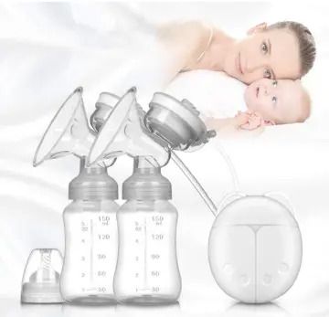 🤱 Intelligent RH228 Double Electric Breast Pump – BPA Free, USB Rechargeable, Quiet Operation, Dual Milk Bottles & Tubes Included 👶💧