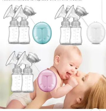 🤱 Intelligent RH228 Double Electric Breast Pump – BPA Free, USB Rechargeable, Quiet Operation, Dual Milk Bottles & Tubes Included 👶💧