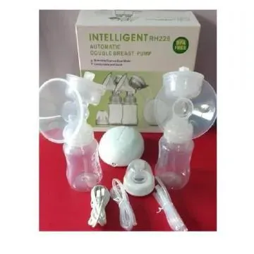 🤱 Intelligent RH228 Double Electric Breast Pump – BPA Free, USB Rechargeable, Quiet Operation, Dual Milk Bottles & Tubes Included 👶💧