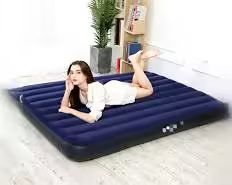 🛏️ INTEX Deluxe Heavy-Duty Flocked Inflatable Air Mattress Bed – Multiple Sizes & Free Electric or Manual Pump – Perfect for Home, Guests, Camping & Travel 💨💤