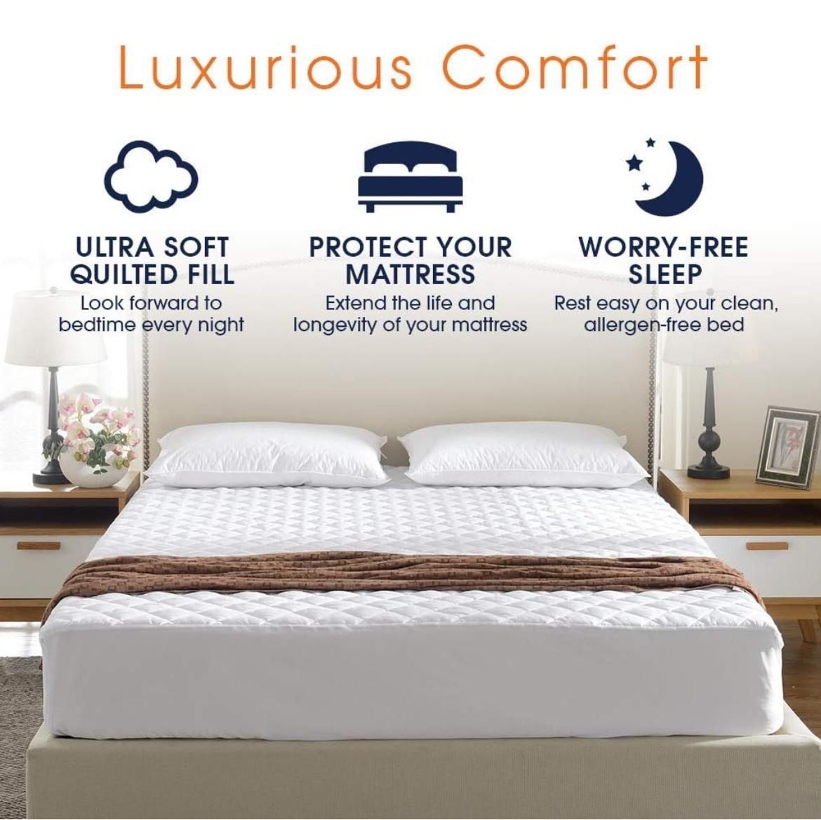 [ Clearance Sale] 🛏️ QUILTED WATERPROOF MATTRESS PROTECTOR – Ultra Soft, Multi-Color, Leak-Proof, Durable & Washable 🛡️🧺🩷💧