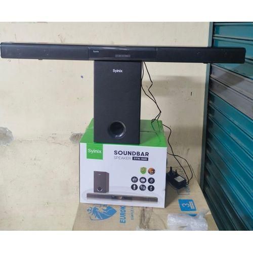 🖤🎶 Syinix synix Soundbar Speaker SYN-S60 with Powerful Subwoofer, Bluetooth, FM Radio, USB/SD Support, 120W PMPO – Sleek Home Audio Entertainment System 🎶🖤