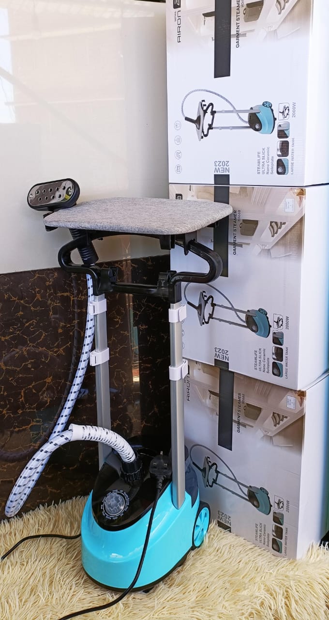 🌟✨ 2-in-1 Vertical & Horizontal Garment Steamer with Adjustable Steam Levels, Ironing Board, Hanger, and Humidifier Feature – Perfect for Home and Commercial Use 🧥👔💨