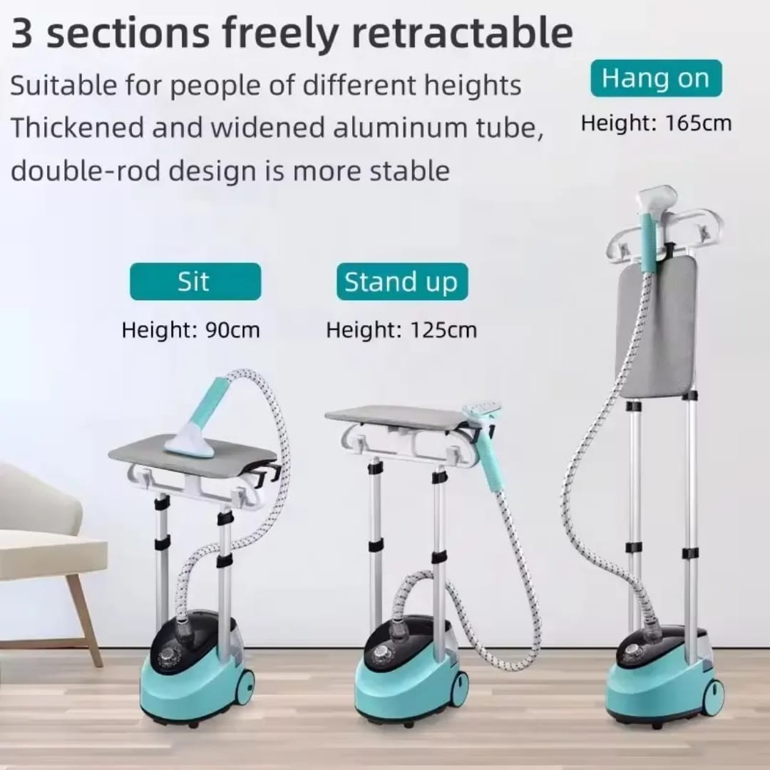 🌟✨ 2-in-1 Vertical & Horizontal Garment Steamer with Adjustable Steam Levels, Ironing Board, Hanger, and Humidifier Feature – Perfect for Home and Commercial Use 🧥👔💨