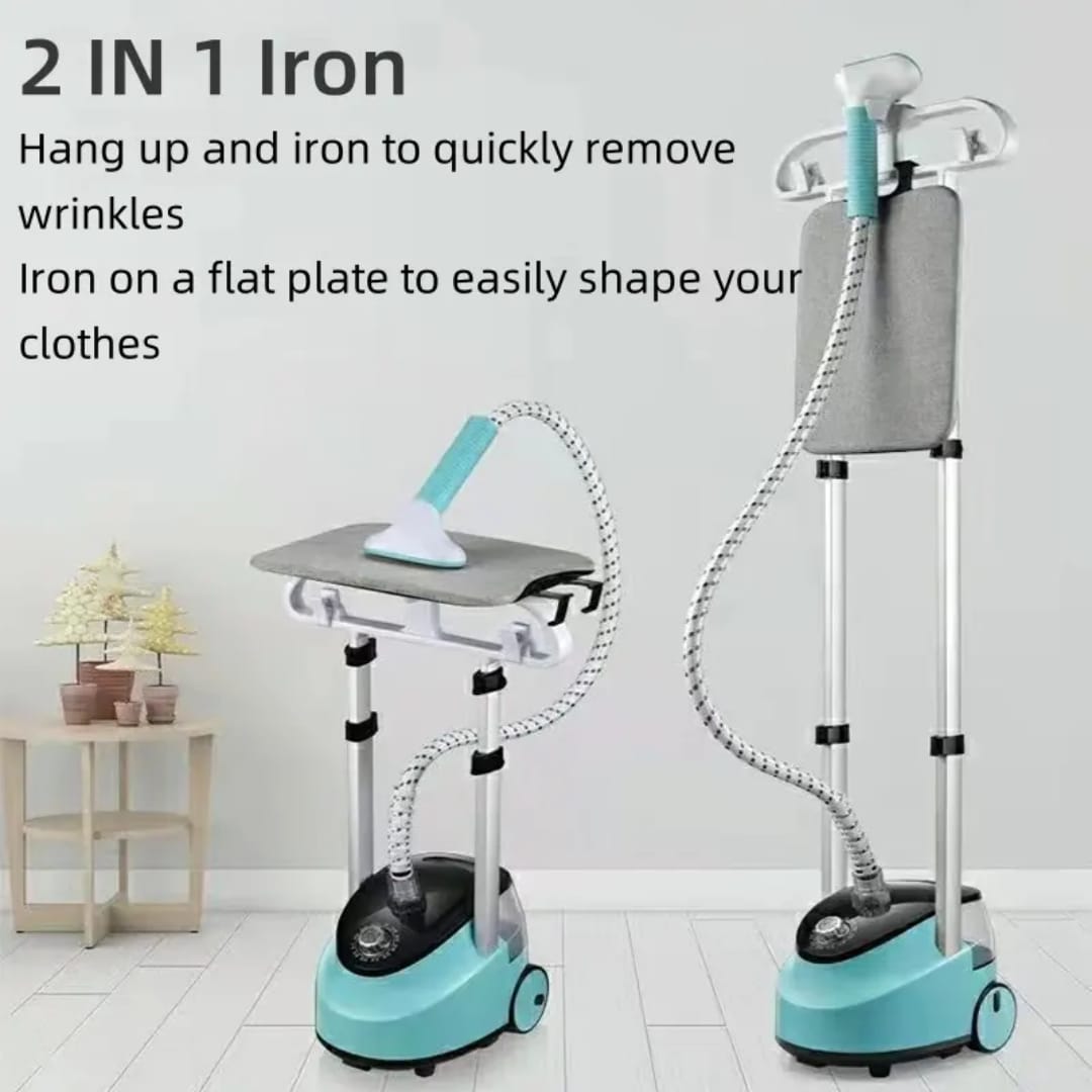 🌟✨ 2-in-1 Vertical & Horizontal Garment Steamer with Adjustable Steam Levels, Ironing Board, Hanger, and Humidifier Feature – Perfect for Home and Commercial Use 🧥👔💨