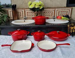 🍳✨ Original Premium 11PCS Enamel Cast Iron Cookware Set 🥘🔥 – Complete Kitchen cooking pots Collection | Heavy-Duty