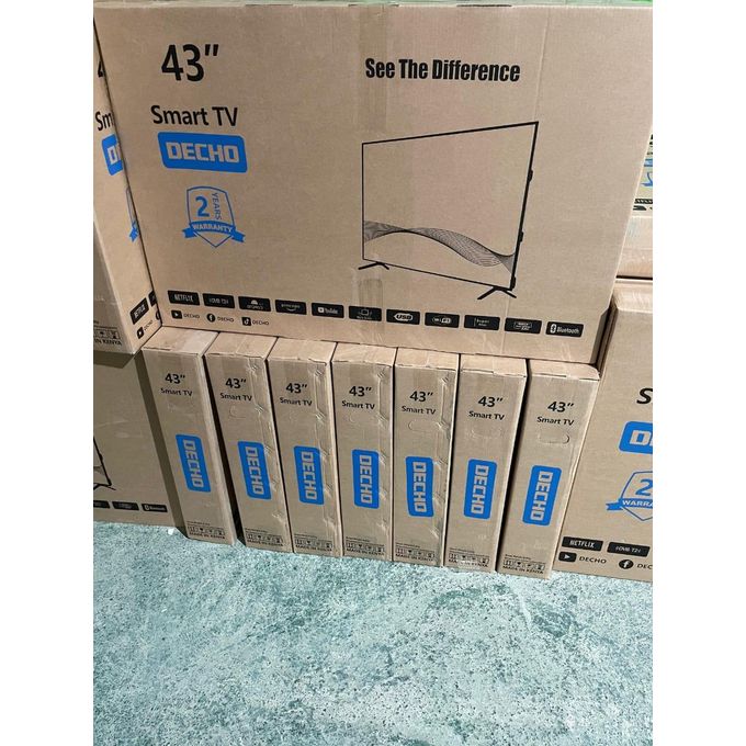 📺 DECHO 43-Inch Frameless Smart TV with 2-Year Warranty – Built-in WiFi, HDMI, USB, YouTube, and Netflix Support