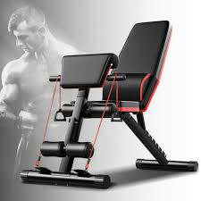 [ Clearance Sale]🏋️‍♂️🔥 Adjustable Multi-Functional Weight Bench with Preacher Curl Pad, Resistance Bands & Incline/Decline Backrest 🎽💪 | Full Body Home Gym Fitness Equipment 🏠✨