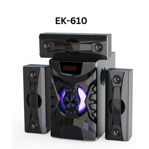 🔊 EUROKEN EK-610 3.1CH Multimedia Bluetooth Speaker System 🎶 20000W PMPO | USB | SD/MMC | FM | AUX | Remote | LED Display | DC 12V Compatible