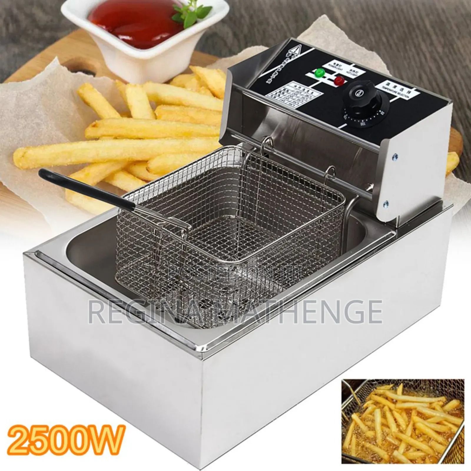 Globalstar Single Deep Fryer 🍟 Electric Stainless Steel Frying Machine | Fast Heating Oil Fryer with Basket & Adjustable Temperature | Home & Commercial Chips Maker