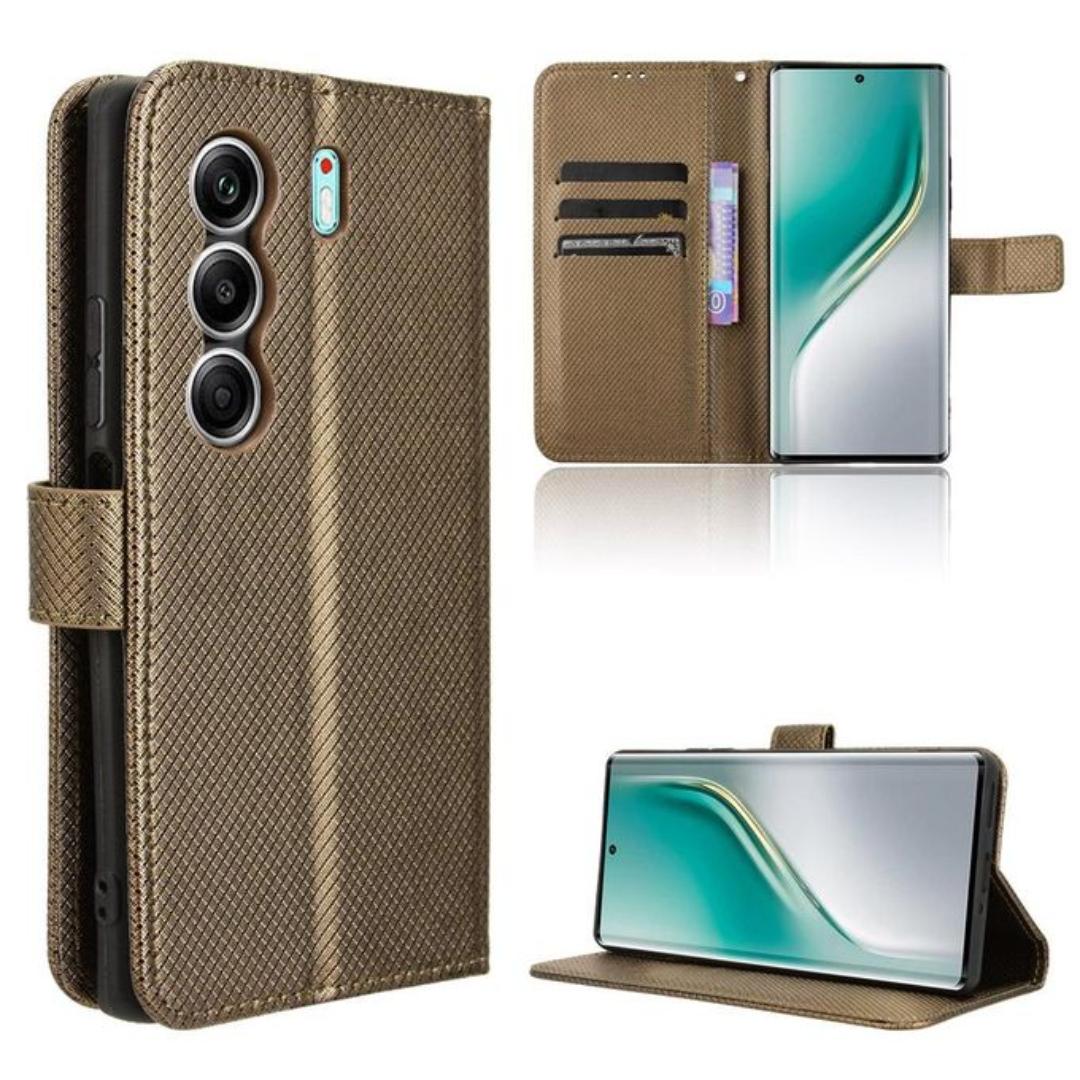 flip leather cover  for TECNO CAMON 40/TECNO CAMON 40 pro full-body protection  strong anti fall shock proof wallet + box design