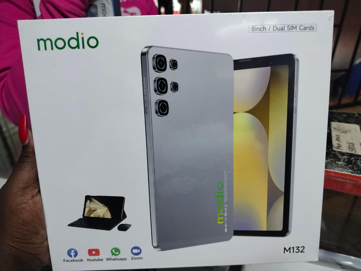 MODIO TABLET PC M132 8INCH HIGH DEFINITION DUAL SIMCARDS 5MP FRONT CAMERA 13MP REAR CAMERA  5000MAH HIGH CAPACITY LONG LASTING BATTERY SUPPORT MULTIPLE LANGUAGES HAS KEYBOARD AND MOUSE  AMAZING DESIGN