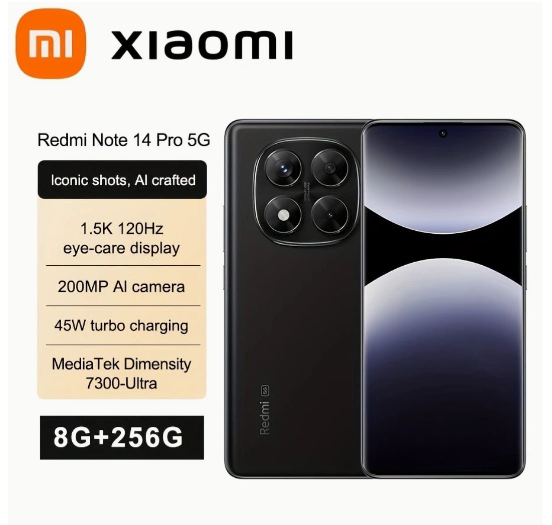 [Anniversary Sale] Xiaomi Redmi Note 14 Pro+ 5G 12GB+512GB 6.67" 120Hz Curved AMOLED Display 200MP Camera 5110mAh Battery Dual SIM IP68Water/Dust Resistant 120W Note 14 Pro Plus SmartPhone