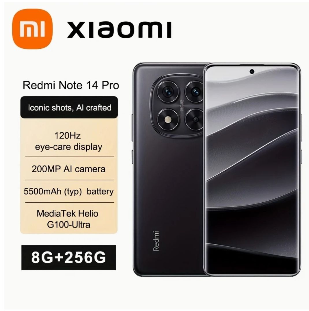 [Anniversary Sale] XIAOMI Redmi Note 14 Pro 8GB+256GB 6.67" 120Hz AMOLED Display 200MP Camera IP64 Dust and Splash Resistant 5500mAh Battery 45W Fast Charging SmartPhone Redmi 14C