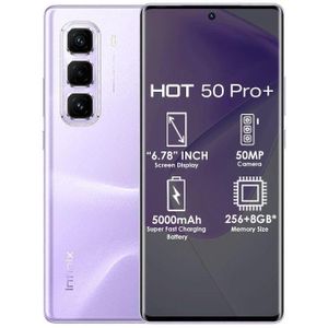 [Anniversary Sale] Infinix Hot 50 Pro Plus 128GB+16(8+8)GB 6.7" 3D-Curved AMOLED 120Hz Screen Phone 5000mAh With 33W Type-C 50MP Camera MTK Helio G100 Fingerprint Lock Hot 50 Pro+ Smart Phone