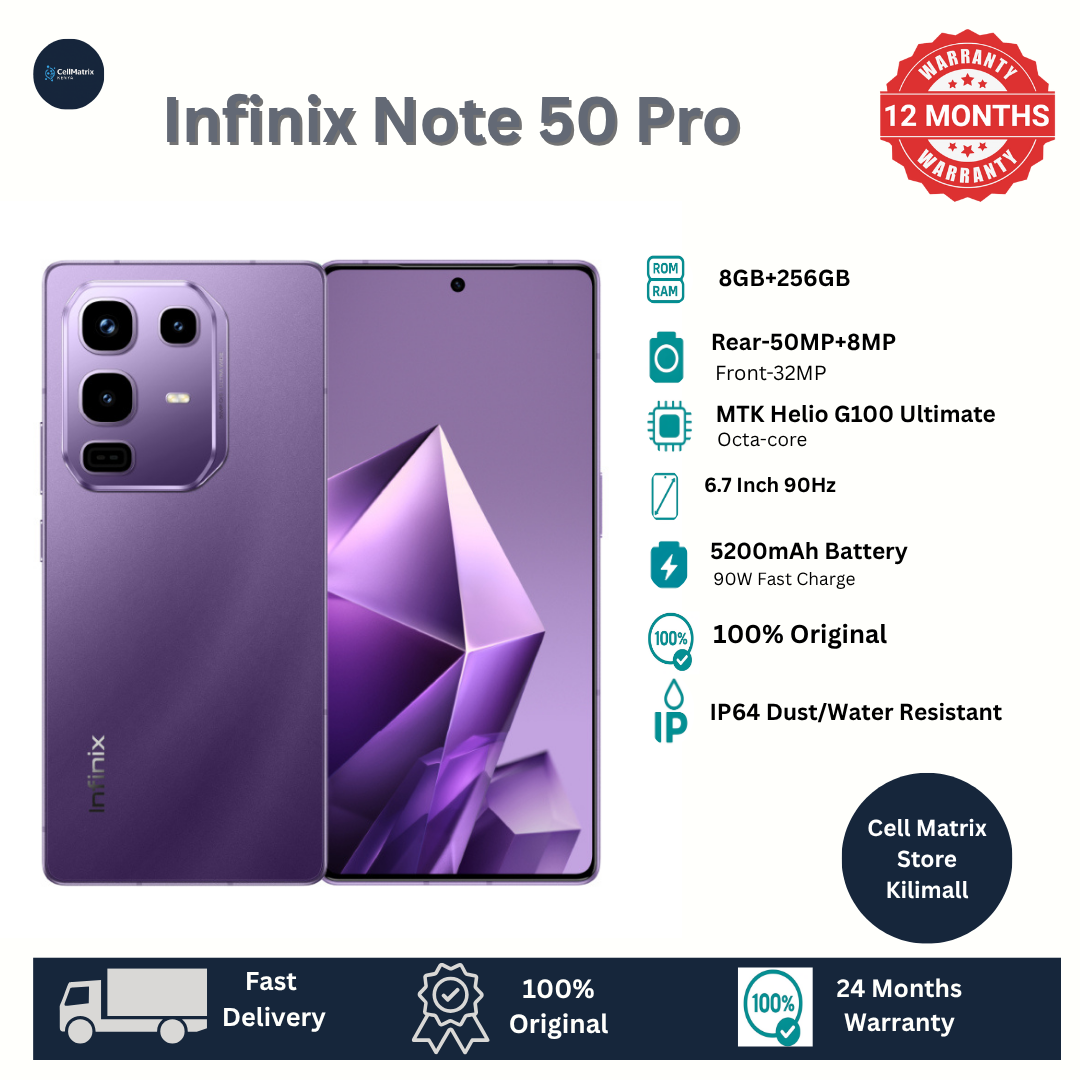 [Anniversary Sale] Infinix Note 50 PRO 256GB+16GB (8+8)GB RAM 6.78" 144Hz Screen Dual SIM Phone 90W 5200mAh 50MP Camera Android 15 MediaTek Helio G100 Ultimate Smart AI Phones Smartphone