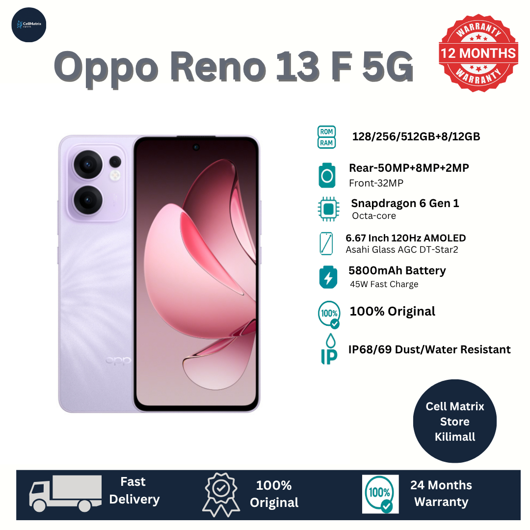 [Anniversary Sale] Oppo Reno 13F 5G 12GB+512GB 6.67 Inches AMOLED 120Hz Display 50MP+32MP Front and Back Camera 5800mAh Battery 45W Fast Charge IP69 Dust Water Pressure Resistant SmartPhone