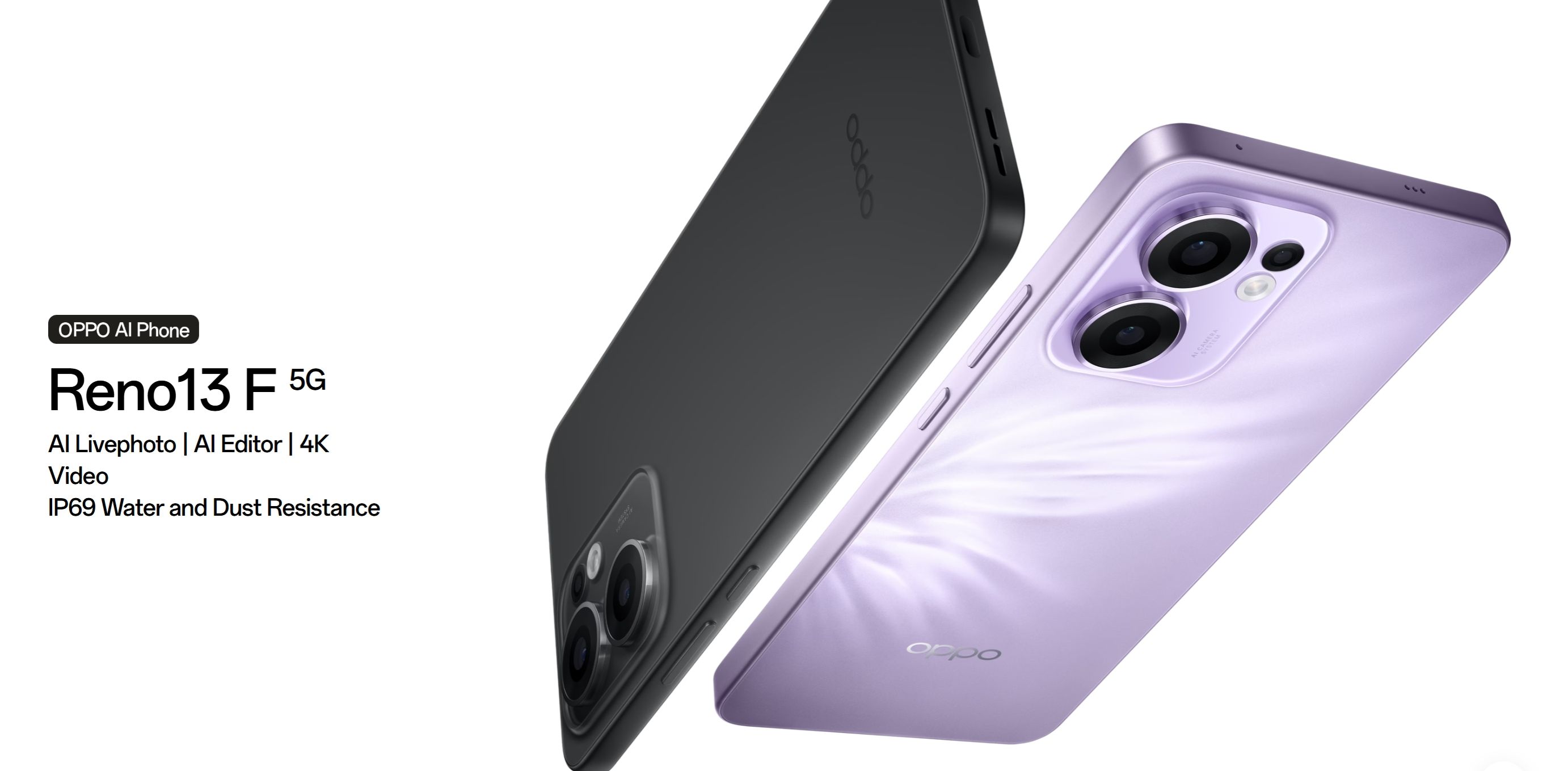 [Anniversary Sale] Oppo Reno 13F 5G 12GB+512GB 6.67 Inches AMOLED 120Hz Display 50MP+32MP Front and Back Camera 5800mAh Battery 45W Fast Charge IP69 Dust Water Pressure Resistant SmartPhone