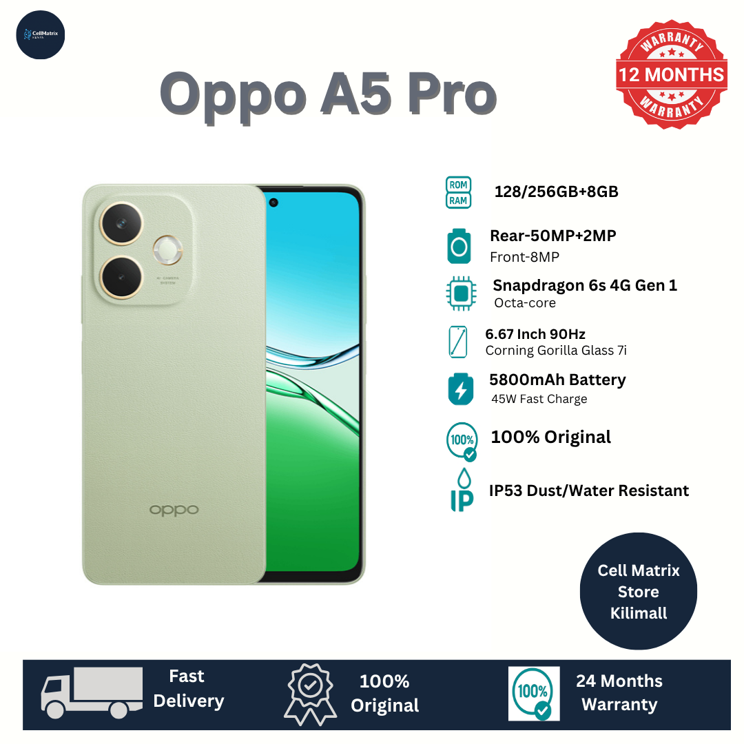 [Anniversary Sale] Oppo A5 Pro 4G 256GB+8GB 6.67" 90Hz Display 50MP+8MP Camera 5800mAh Battery 45W Fast Charging Snapdragon 6s 4G Gen 1 Processor IP68/69 Dust/Water Resistant Smartphone Mobilephone