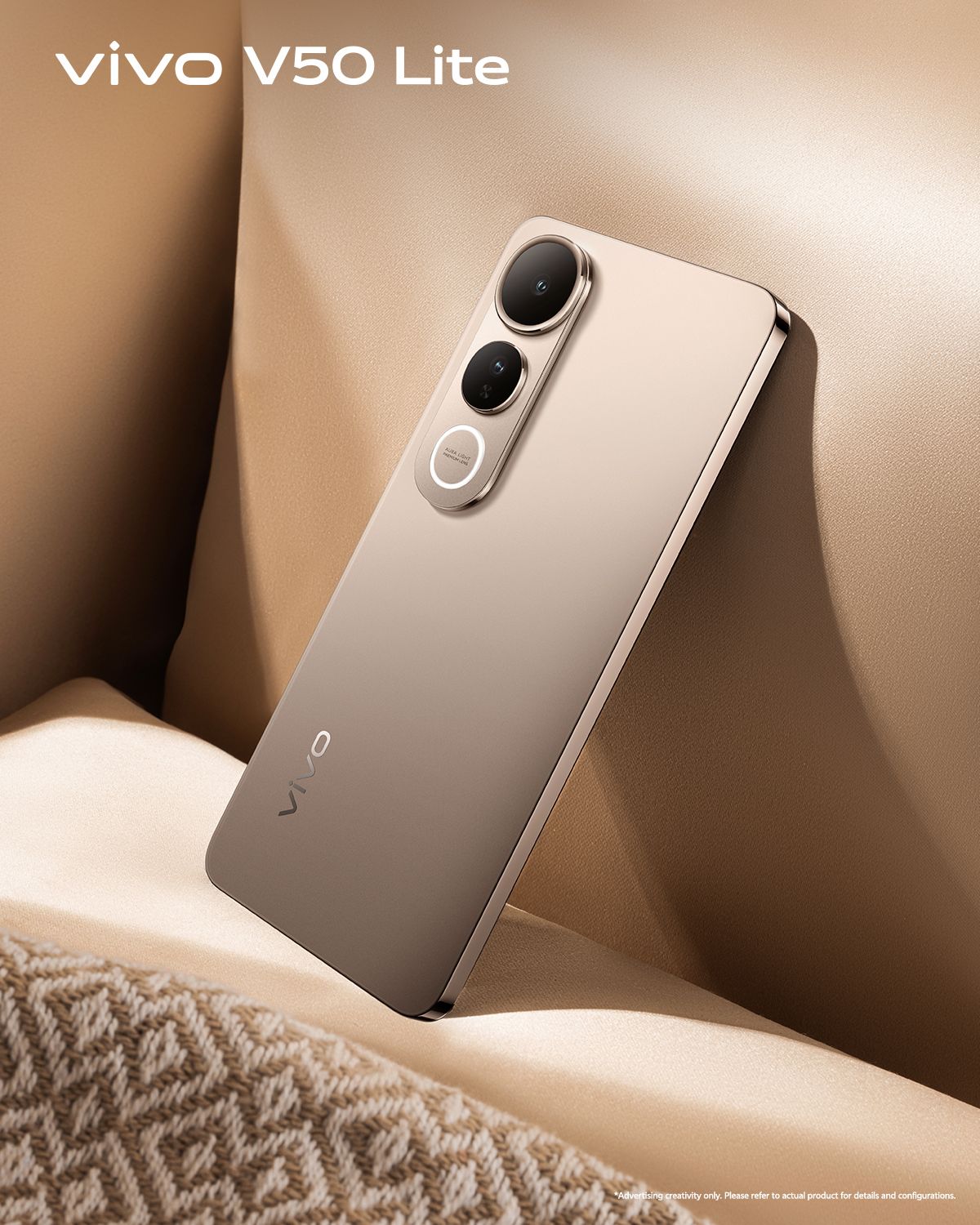 [Anniversary Sale] Vivo V50 Lite 5G 256GB+8GB 6.77" AMOLED 120Hz Display 50MP+32MP Camera 6500mAh Battery 90W SuperFast Charging IP65 Dust/Water Resistant MTK Dimensity 6300 Processor Smartphone